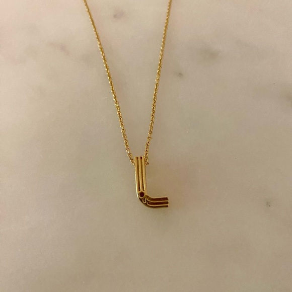 Gold Initial  L Maje Necklace - Picture 2 of 3